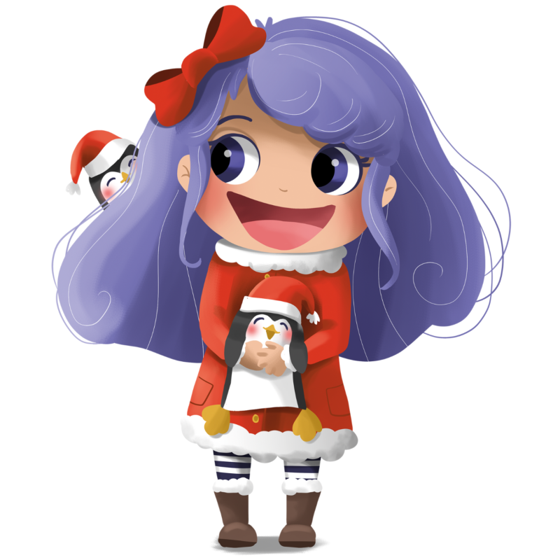 Lila fête Noël