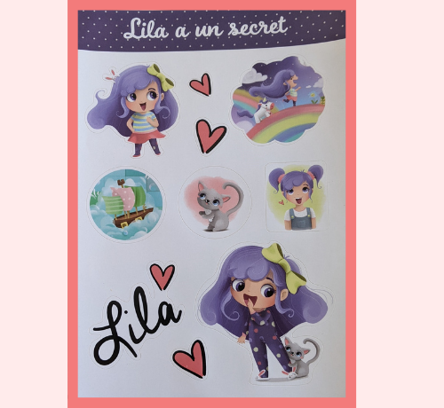 Planche de stickers Lila a un secret